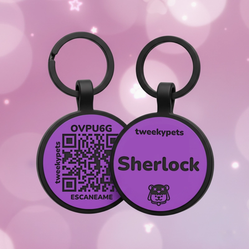 Medalla Silicona Redonda Morada