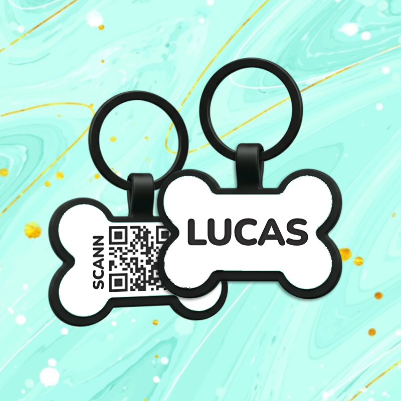 Medalla Silicona Huesito Blanca